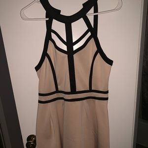 Nude cutout dress